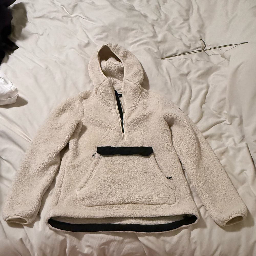 The North Face Cream Sherpa Pullover